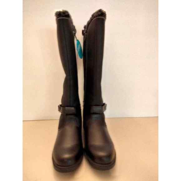 Totes warm  faux fur lined weather proof long boots zip closure woman size 6 - Picture 8 of 11